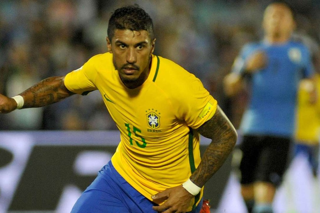 Brazil and Guangzhou Evergrande’s Paulinho is in hot water over promoting a betting company with a porn star. Photo: AFP