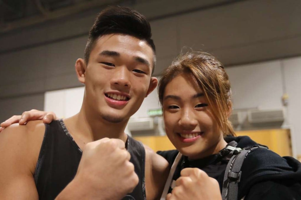 Christian Lee and Angela Lee pose for a picture at ONE Championship "Heroes of the World" fight night in Macau. Photo: Edward Wong
