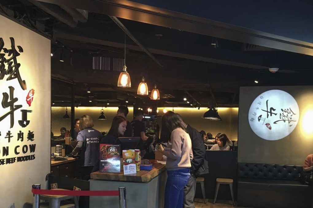 Inside Iron Cow Taiwanese Beef Noodles in Mong Kok. Photos: Sarah Zheng