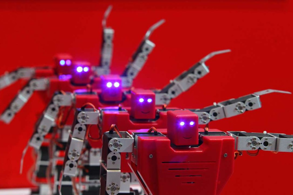 Robots perform at a robot conference in Beijing last year. A stolen robot in Nanjing, Jiangsu province, has helped its owner track down its thief. Photo: Simon Song