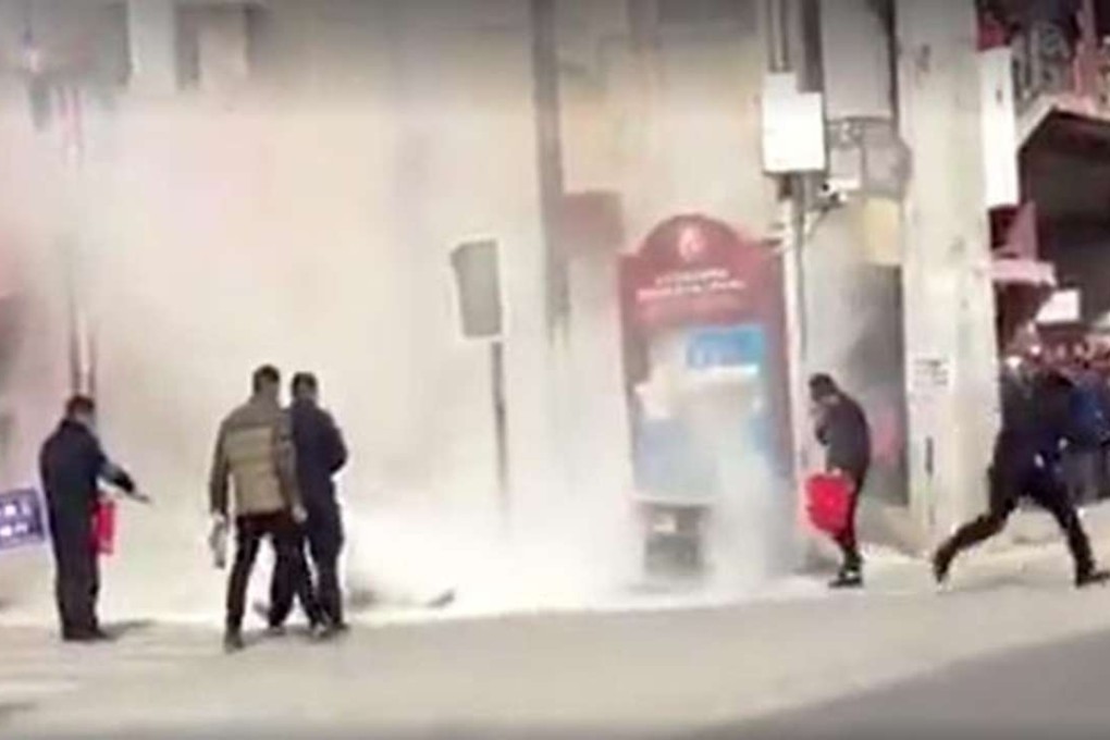 A screen grab from a video taken at the scene of the purported self-immolation in Kardze in Sichuan province on Saturday. Photo: Central Tibetan Administration