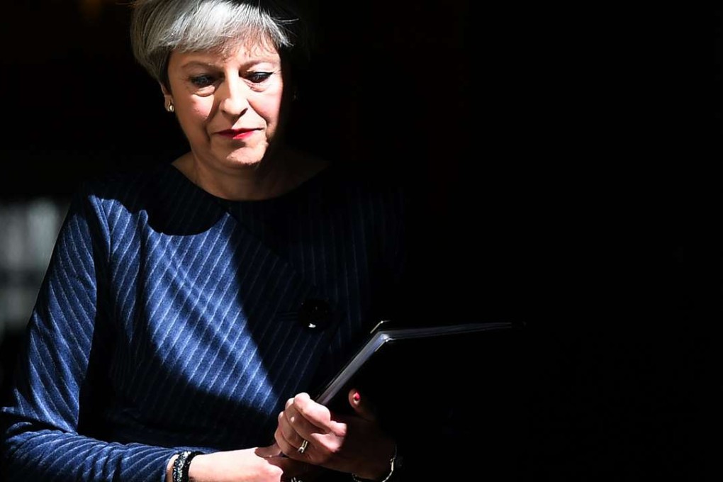 British Prime Minister Theresa May ahead of delivering a statement on snap election plans for June 8, outside 10 Downing Street on April 18. May, a reluctant “remainer” turned staunch “Brexiteer”, has made clear her view that immigration and sovereignty were the primary drivers behind the “Leave” victory. Photo: EPA