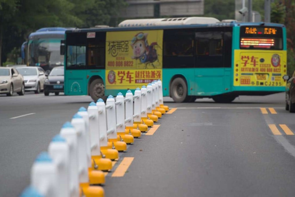 The automated guard rail system used in Shenzhen. Photo: Handout