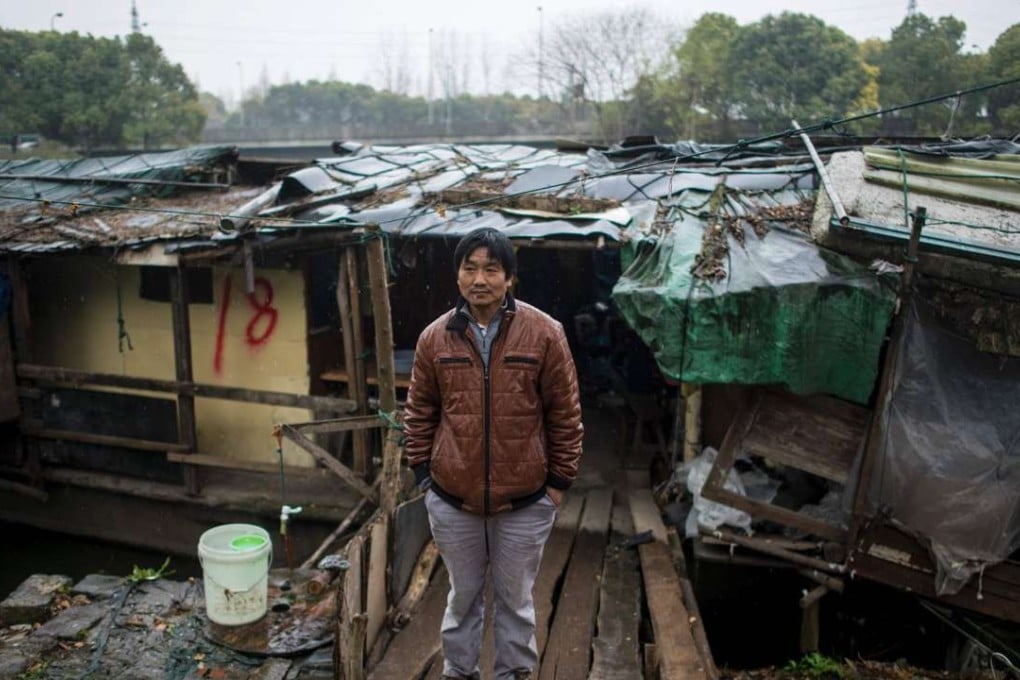 A makeshift home in Shanghai. Beijing has made poverty reduction a national priority. Photo: AFP