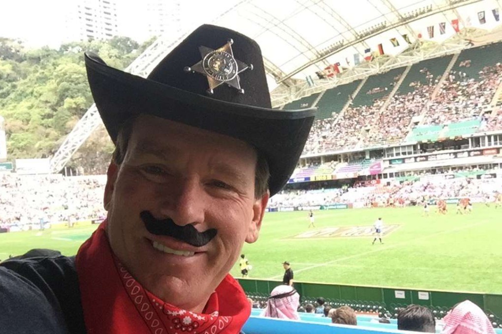 John 'JBL' Layfield gets in the fancy dress spirit at the Hong Kong Sevens. Photo: @JCLayfield