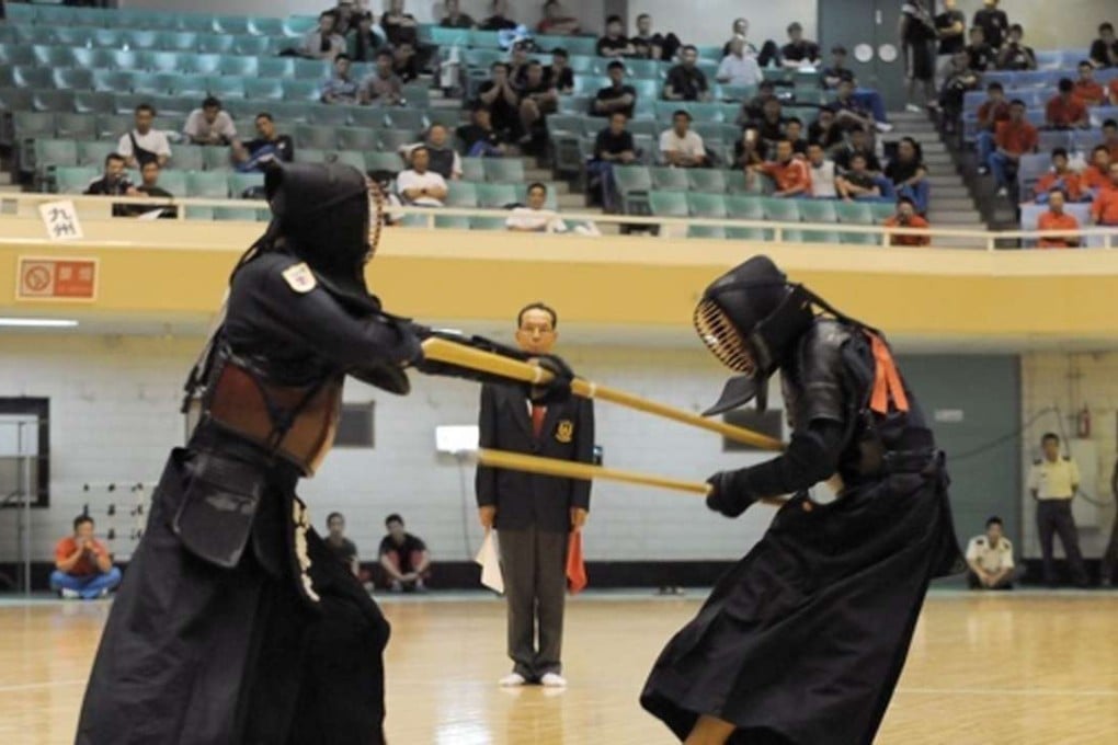 The mock combat sport uses wooden representations of a rifle with a bayonet attached and has its roots in military drills introduced from France in the mid-1800s. Photo: All Japan Jukendo Federation