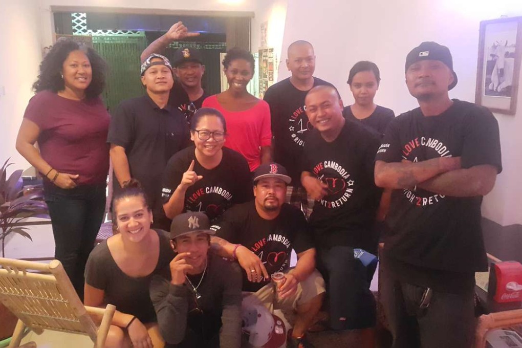 Members of 1Love Cambodia, a group supporting deportees, visits Ry’s Kitchen in Battambang, opened by deportee Ry Mam. Photo: courtesy of Ry Mam