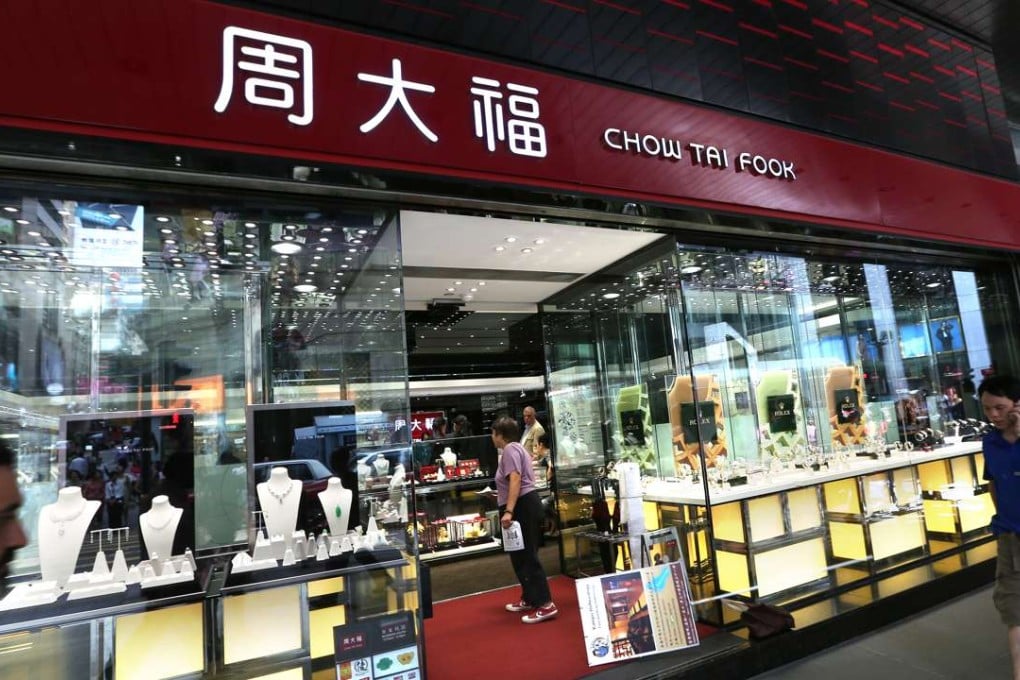 Chow Tai Fook Jewellery dropped 2.7 per cent in Monday morning trading after media reports said its parent won Australian regulatory approval to acquire gas and electricity provider Alinta Energy. Photo: Sam Tsang