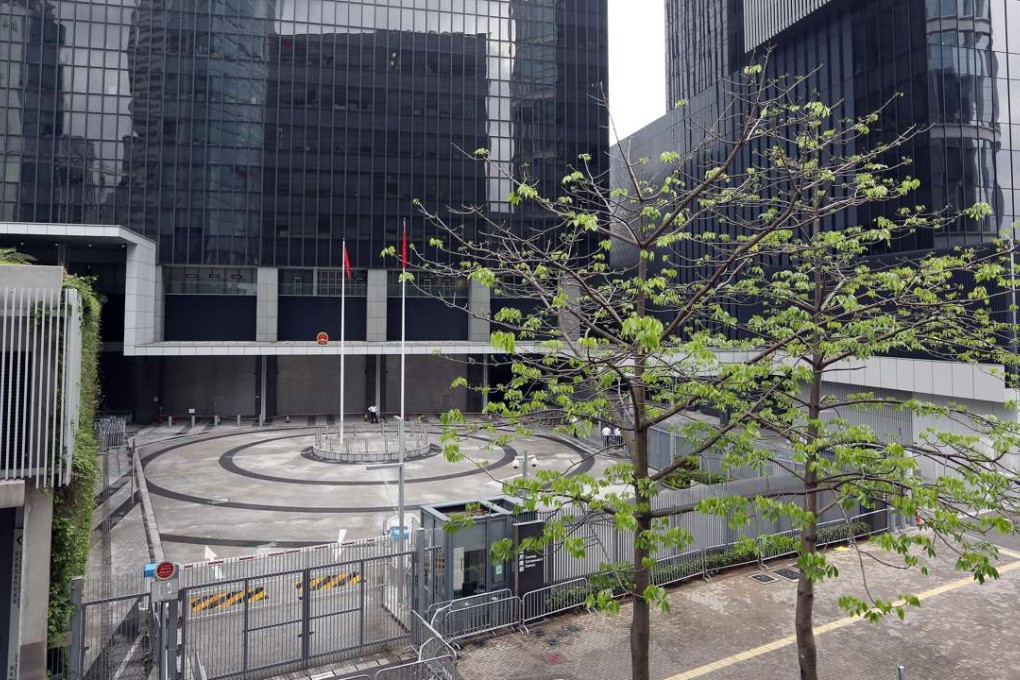 So-called Civic Square and the fence surrounding it. Photo: Nora Tam
