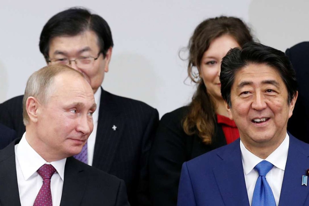 Russian President Vladimir Putin and Japanese Prime minister Shinzo Abe will meet this week in Moscow. File photo: Reuters
