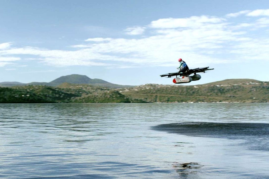 This undated image courtesy of the Kitty Hawk Corporation shows Cimeron Morrissey, an outdoor sports enthusiast and freelance writer, as she flies on the the Kitty Hawk Flyer prototype. Photo: AFP