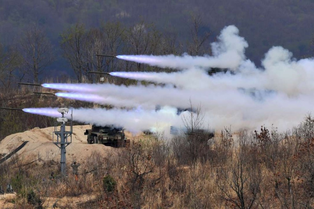 A joint live-fire drill between South Korea and the US is held in Pocheon, 65km northeast of Seoul. Photo: AFP