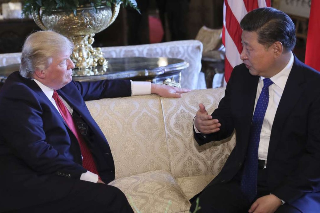 President Xi Jinping with Donald Trump in the US president’s Mar-a-Lago resort in Florida, on April 6. Trump has backed away from many of his more aggressive positions on trade, especially with China. Photo: Xinhua