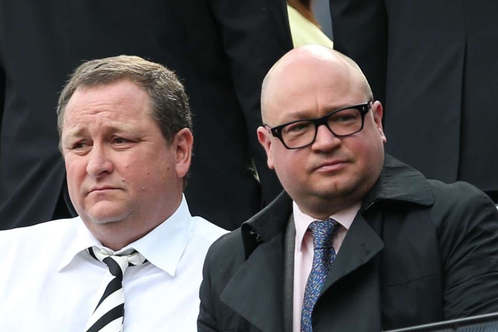Newcastle United managing director Lee Charnley (right), pictured with owner Mike Ashley, is under investigation. Photo: AFP