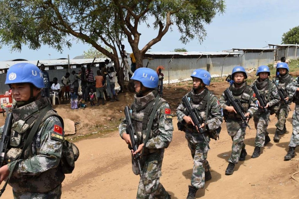 Chinese peacekeepers on patrol in Juba, the capital of South Sudan, last August. Photo: Xinhua