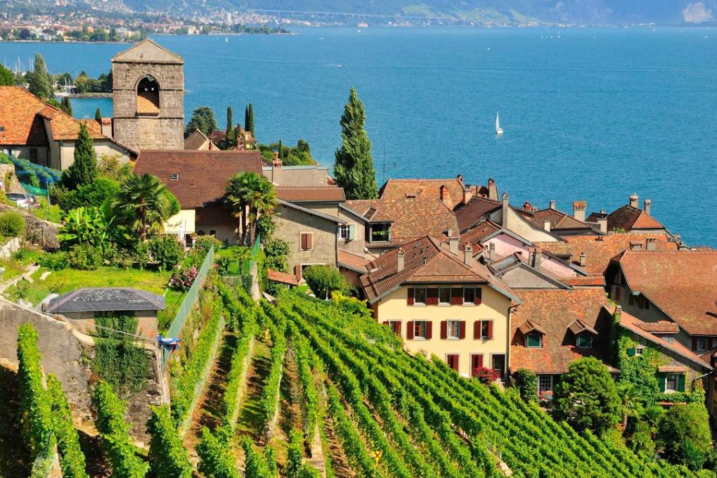 Saint-Saphorin in Lavaux in Switzerland’s Vaud region on the shores of Lake Geneva, one of the prettiest wine-growing areas in the world. Photo: Alamy