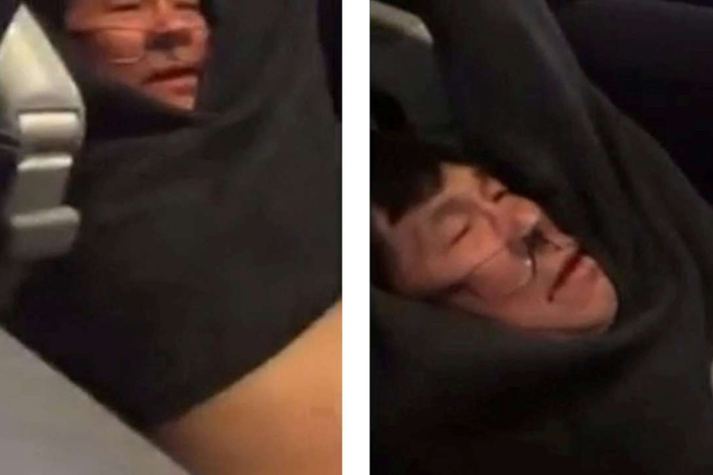 Passenger David Dao being dragged off a United Airlines flight at Chicago’s O’Hare airport. Photo: Reuters