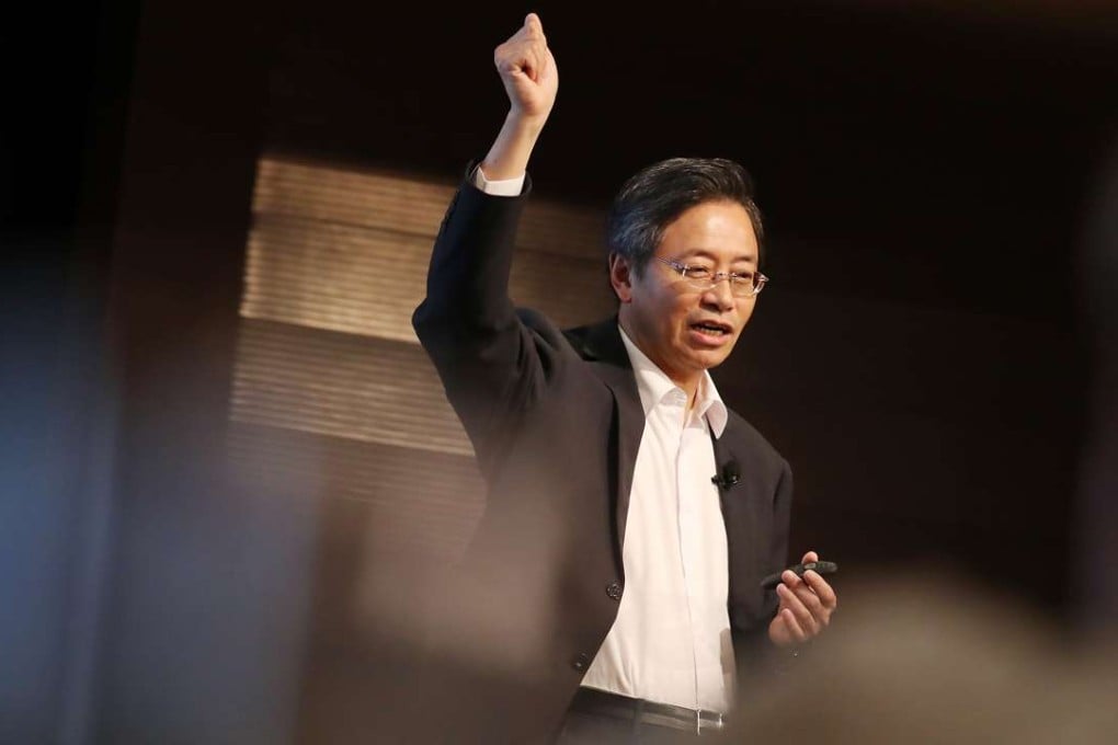 Former Taiwanese premier Chang San-cheng attend a forum organised by the Asia Pacific Taiwan Federation of Industry and Commerce in Friday. Photo: SCMP