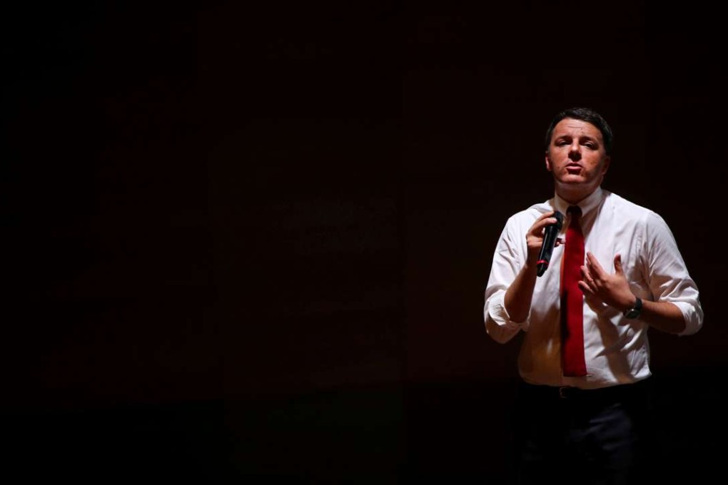 Former Italian prime minister Matteo Renzi is drawing inspiration from the successes of French centrist Emmanuel Macron. Photo: Reuters