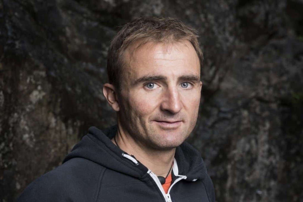 Swiss mountaineer Ueli Steck photographed at the foot of a climbing wall in Wilderswil, Canton of Berne, Switzerland. Photo: EPA