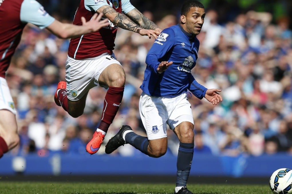Everton’s Aaron Lennon has been detained under the Mental Health Act. Photo: Reuters
