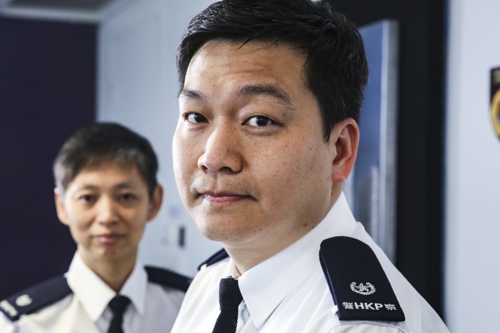 Police superintendents Leung Wing-sheung (left) and Choi Tung-tsoi face up to terrorism threats. Photo: Sam Tsang