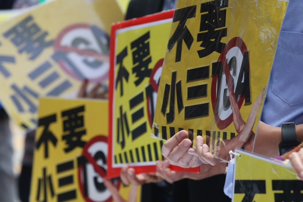 A protest against the tests last month. Critics say they put too much pressure on youngsters. Photo: David Wong