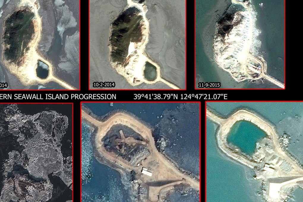 Satellite images of islands off North Korea, gathered by Strategic Sentinel and published in the Diplomat. Photo: TNS