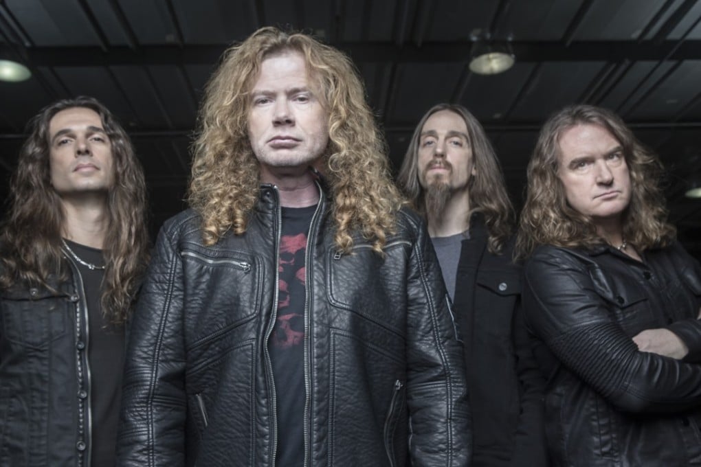 Megadeth’s Hong Kong line-up (from left) Kiko Loureiro, Dave Mustaine, Dirk Verbeuren and Dave Ellefson.