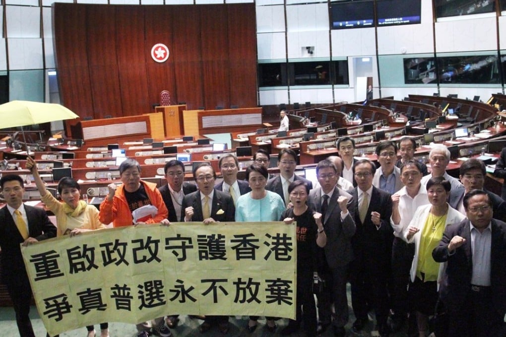 Pan-democratic lawmakers rejected the framework set out by the central government in 2015. Photo: Dickson Lee