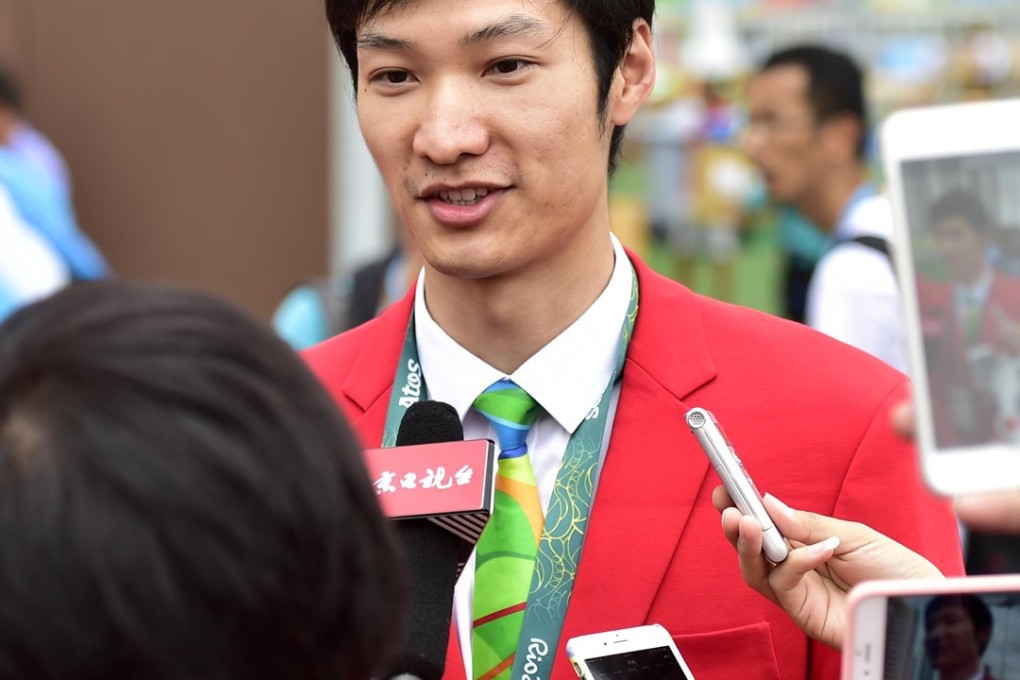 China’s Lei Sheng being interviewed at the 2016 Olympic Games. Photo: Xinhua