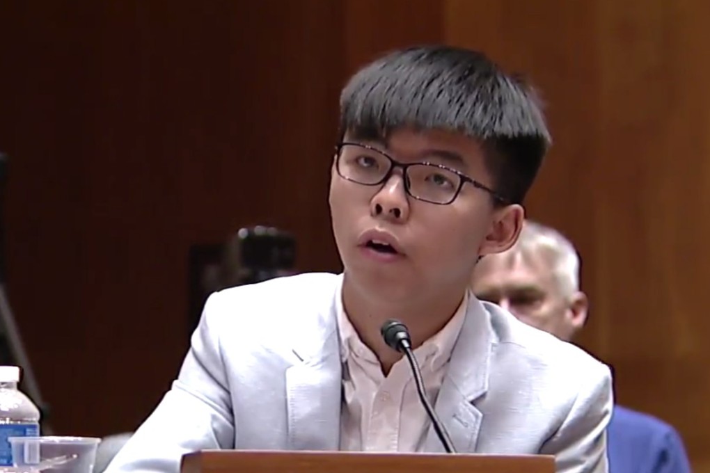 Student activist Joshua Wong called on the Trump administration to keep an eye on developments in Hong Kong. Photo: Handout