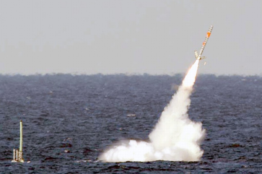 USS Florida launching a Tomahawk cruise missile. Photo: EPA