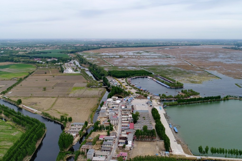 The Baiyangdian freshwater wetlands in Anxin, one of three counties that will make up the Xiongan New Area in Hebei province. Photo: Xinhua