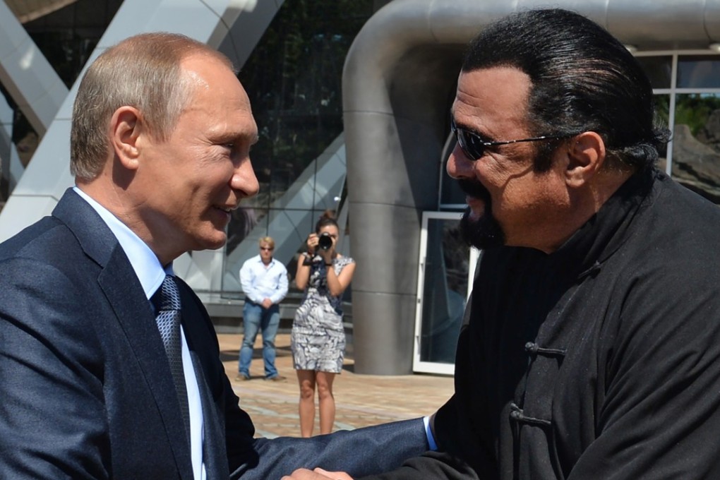 65-year-old Steven Seagal has for years cultivated a friendship with Russian President Vladimir Putin, bonding over their love of martial arts and shared macho images. File photo: AFP