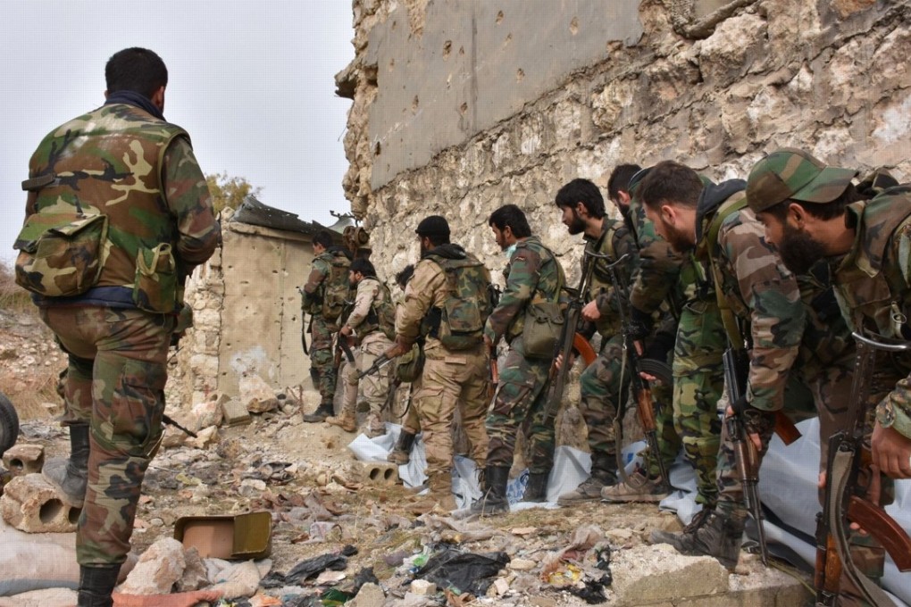 Syrian troops in Aleppo, where they face rebel groups that include Islamic State. Photo: AFP