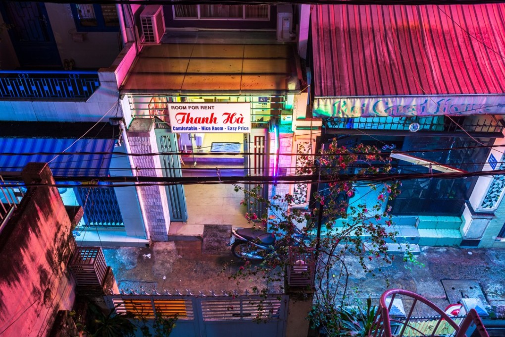 A street in the District 1 backpacker area of Ho Chi Minh City, Vietnam.