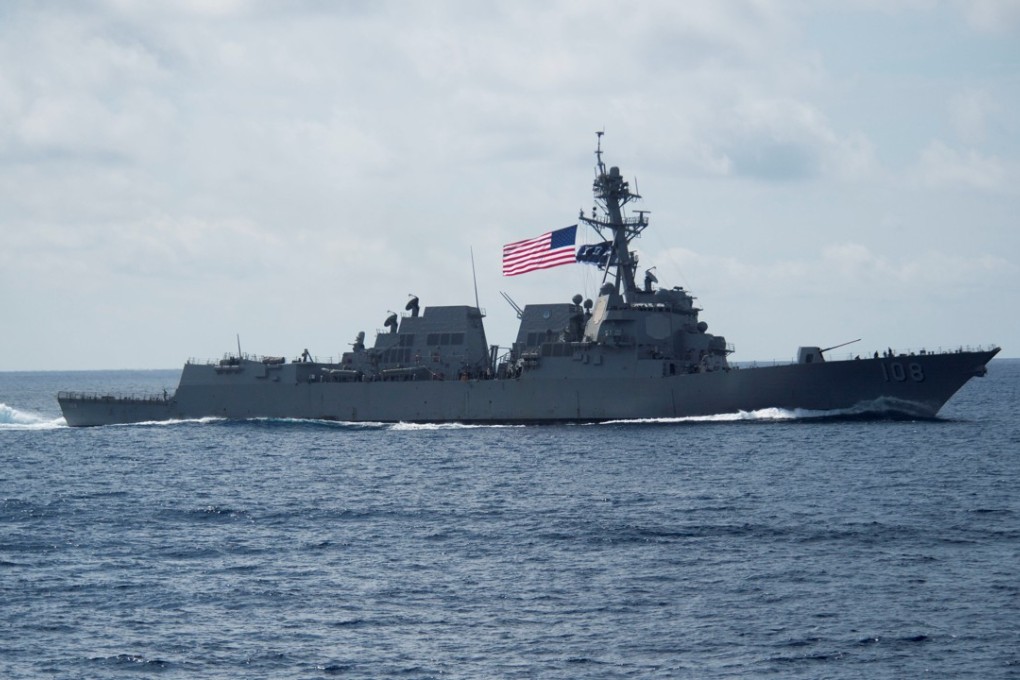 The guided-missile destroyer USS Wayne E. Meyer transits the South China Sea on April 11. The US claims its interests in the South China Sea relate to a defence of freedom of navigation. But it purposely conflates freedom of commercial navigation with freedom to undertake military intelligence, surveillance and reconnaissance probes against China and others in the region. Photo: US. Navy / Handout via Reuters