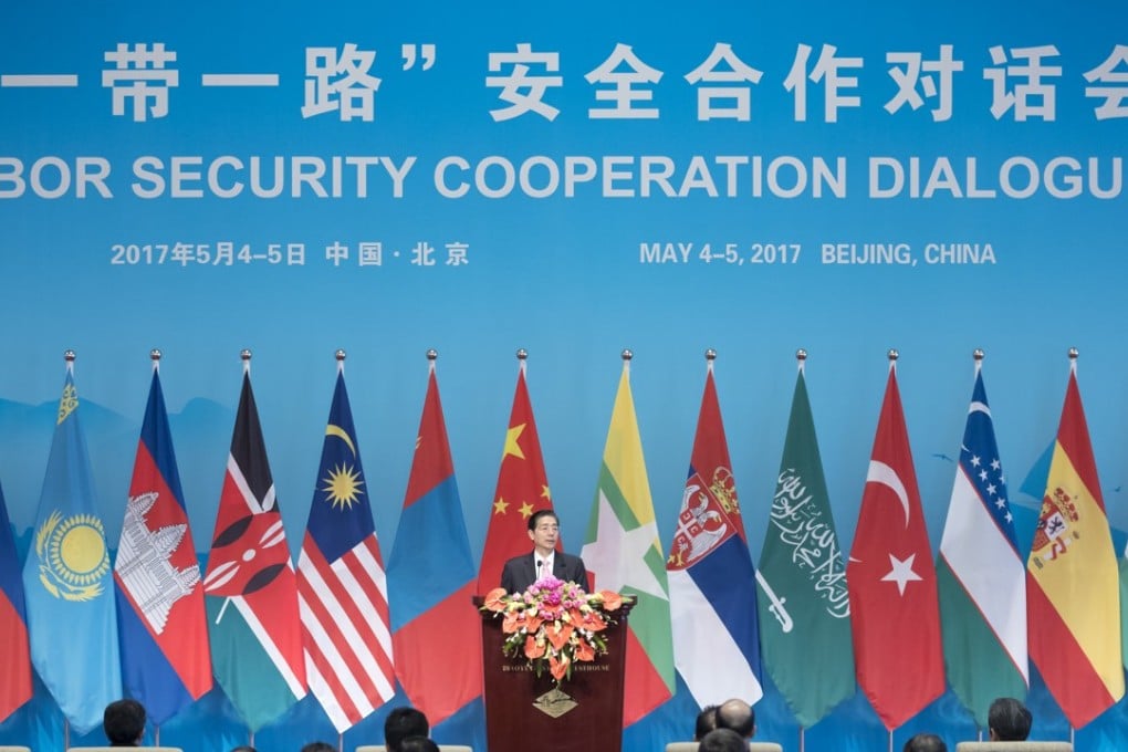 Public Security Minister Guo Shengkun addresses the opening ceremony of a ‘Belt and Road Initiative’ security cooperation dialogue in Beijing on Thursday. (May 4) Photo: Xinhua