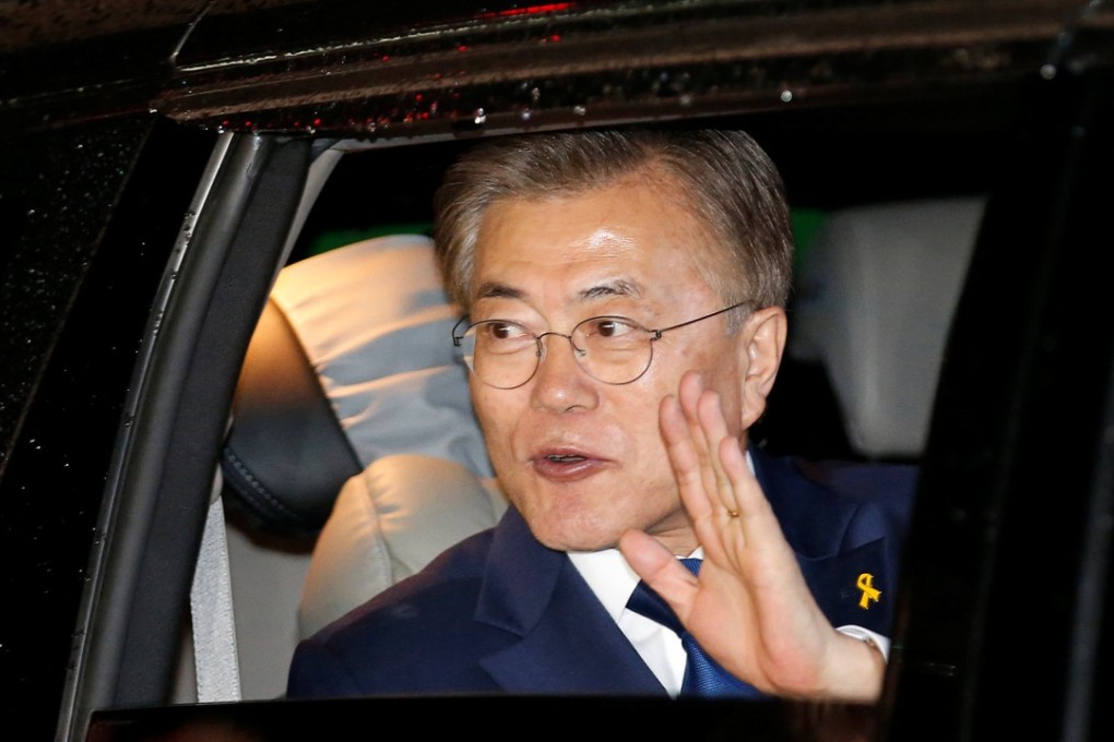 Exit polls in South Korea’s presidential election showed Moon Jae-in, a liberal human rights lawyer and advocate of a moderate policy on rival North Korea, was expected to win the vote held on Tuesday. Photo: Reuters