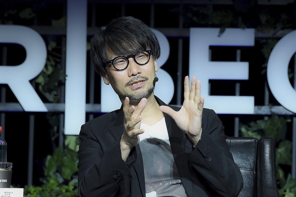 Video game designer Hideo Kojima speaks at the Tribeca Games Festival during the Tribeca Film Festival. Photo: AFP