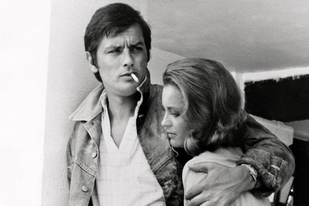 French actor Alain Delon and German actress Romy Schneider, his off-screen partner and “the love of his life”, during the shooting of La Piscine (The Swimming Pool) in Cannes, France, in 1968. Delon is calling time on his career, aged 81. Photo: AFP