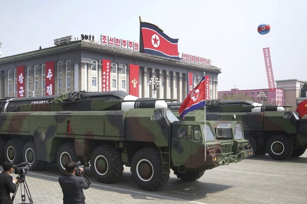 North Korea shows off its nuclear arsenal during a military parade on April 15 to celebrate the 105th birth anniversary of Kim Il-sung, the country’s late founder. Photo: AP