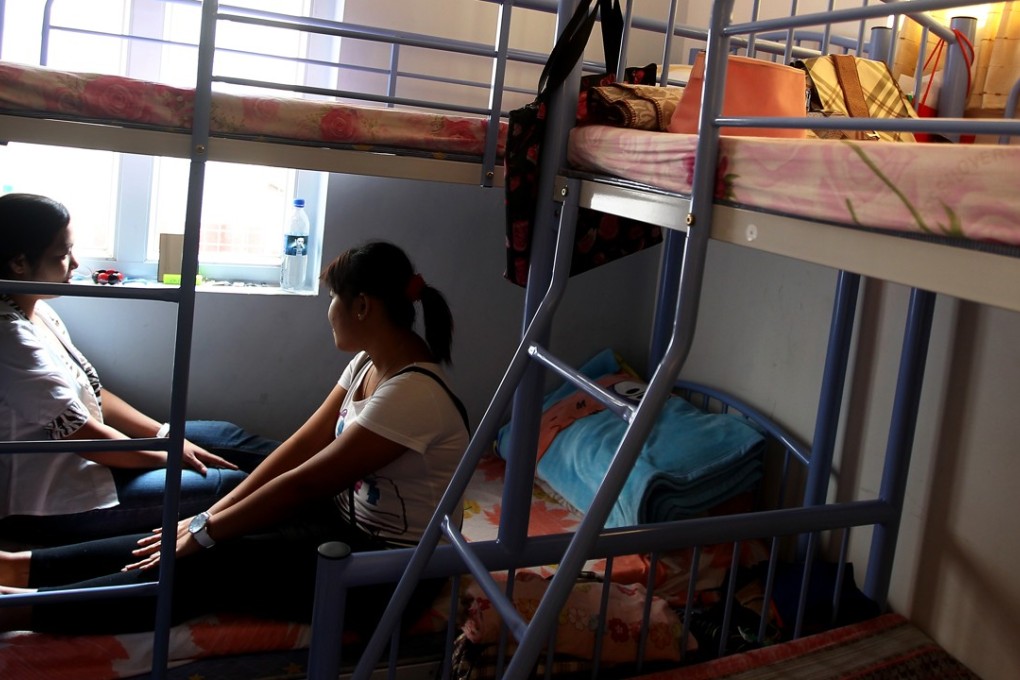Two domestic workers find shelter in the Bethune House Migrant Women’s Refuge after running into difficulties. Photo: Jonathan Wong