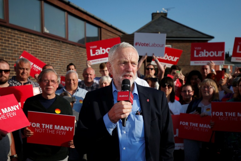 Jeremy Corbyn, the leader of Britain's opposition Labour Party, makes a speech at a campaign event in Rotherham, Britain May 10, 2017. Photo: Reuters