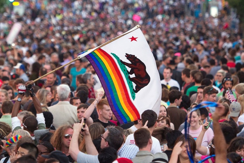 Californians celebrate the US Supreme Court's rulings on the state's Proposition 8 and the federal Defence of Marriage Act in June, 2013. Photo: REUTERS/Noah Berger
