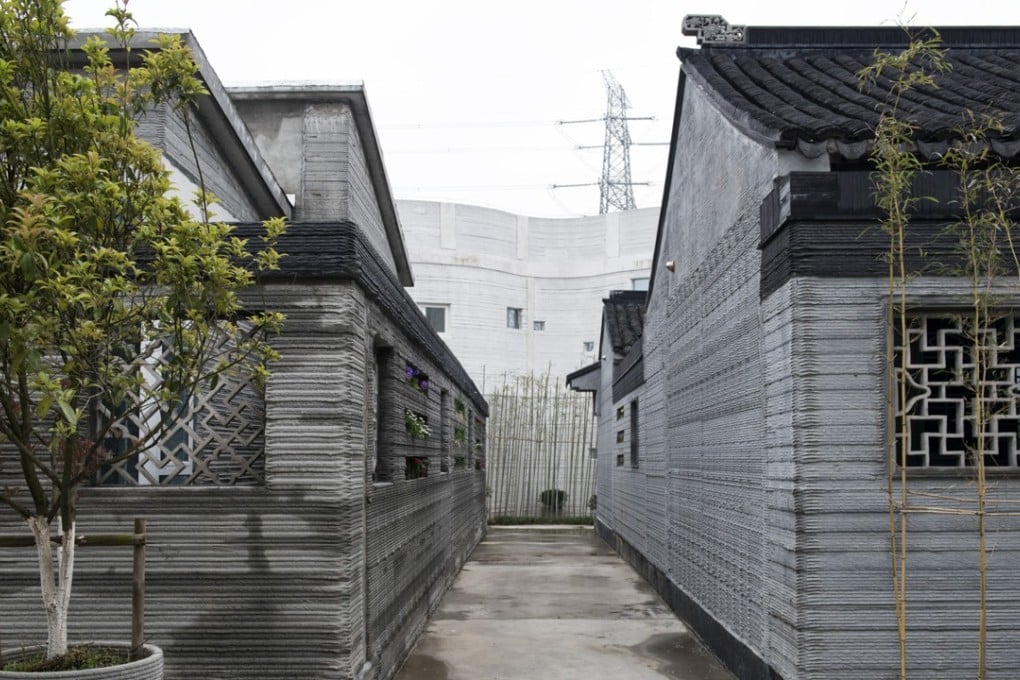 WinSun’s Chinese-style courtyard houses at its headquarters in Suzhou, Jiangsu province. Pictures: Zigor Aldama
