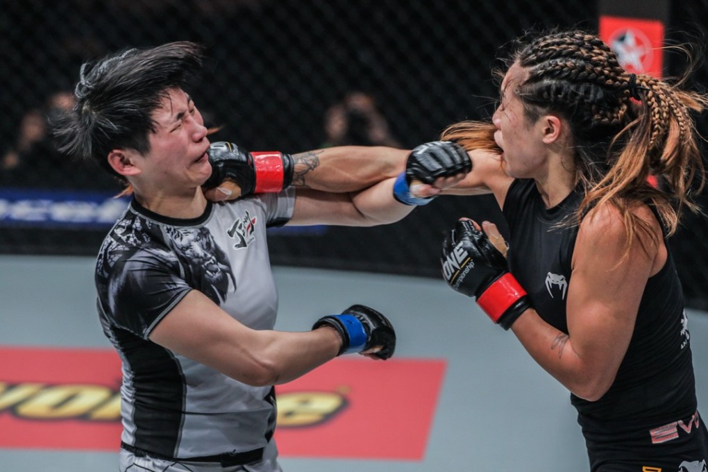 Angela Lee (right) in action against Jenny Huang, is one of the biggest attractions in One Championship. Photos: One Championship