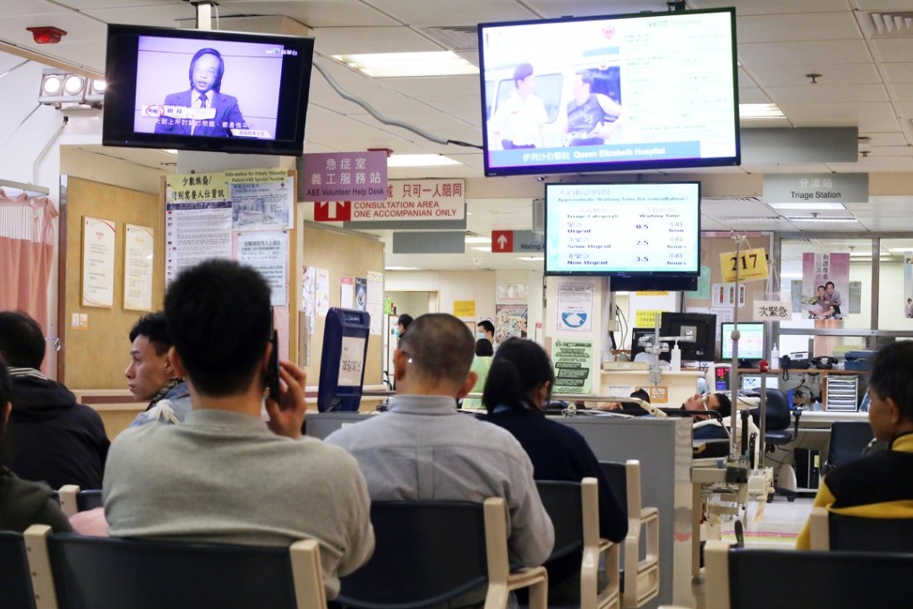 Patients wait to be attended to in the emergency department at Queen Elizabeth Hospital in Jordan. Public hospitals and government subsidies are the only hope for decent medical treatment for many patients in Hong Kong. Photo: Sam Tsang