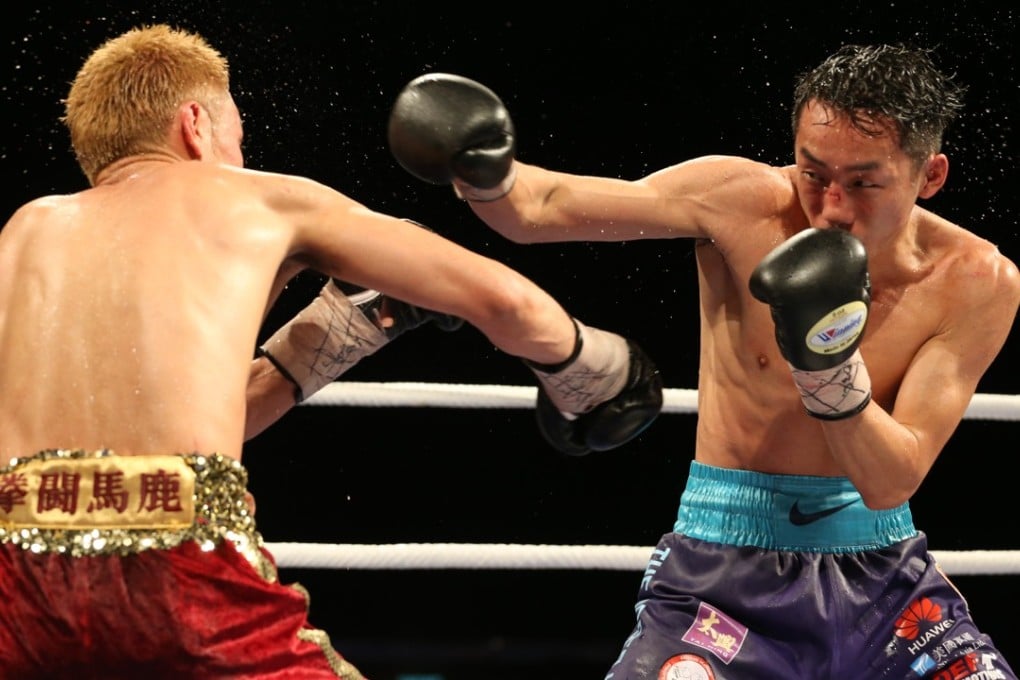 Hong Kong's Rex Tso Sing-yu (right) on his way to victory against Japanese boxer Hirofumi Mukai in Clash of Champions 2 in March. Photo: Felix Wong